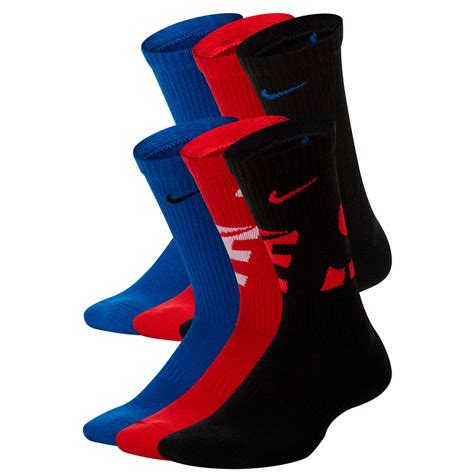 NIKE Kids' 6-Pair Everyday Cushioned Socks SK0066 957 - Shiekh