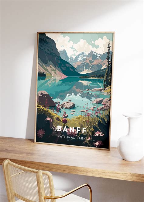 Banff National Park Poster Printable Instant Download Banff Travel