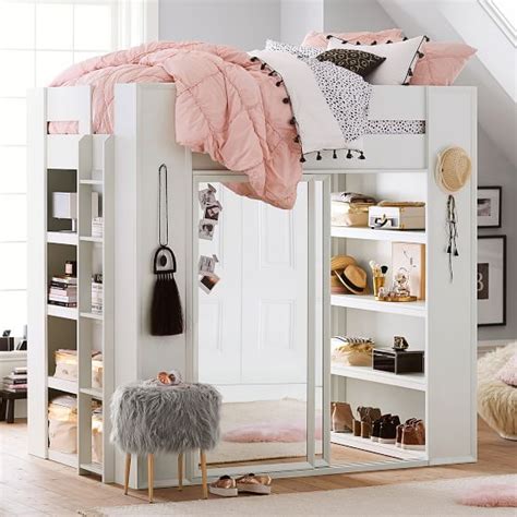 Queen Loft Bed With Closet Underneath Hanaposy