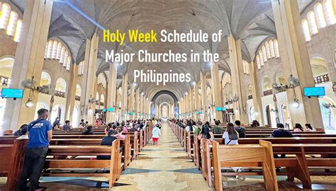 Holy Week Schedule Of Major Churches In The Philippines