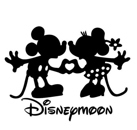 Disneymoon Kissing Mickey And Minnie Heart Hands Vinyl Decal Disney