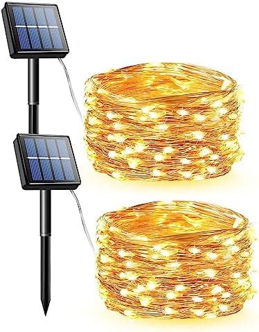 Minetom Solar String Lights Outdoor Waterproof 72FT 200 LED Rope