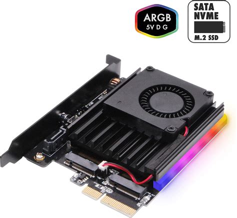 Ezdiy Fab Adaptador M Dual Para Sata Y Pcie Nvme Ssd Con Disipador