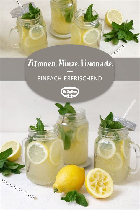 Zitronen Minze Limonade Rezept Minze Limonade Limonade Rezept