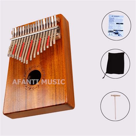 Afanti Music Piano De Pulgar Kalimba Mbira De Teclas Madera Maciza