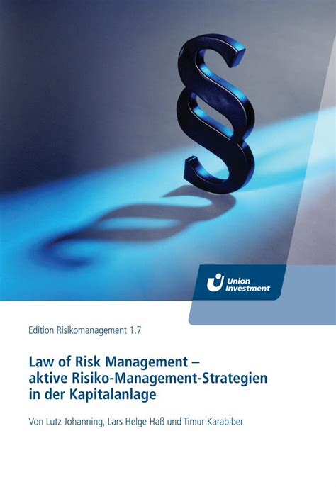 PDF Law Of Risk Management Aktive Risiko Management FileLaw Of