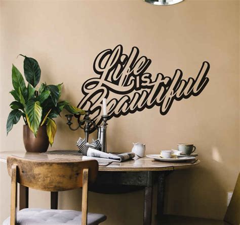 Vinilo Decorativo Life Is Beautiful 3D TenVinilo