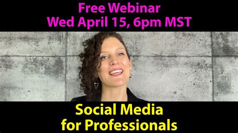 Social Media For Professionals Webinar With Dr Angela Mulrooney Youtube