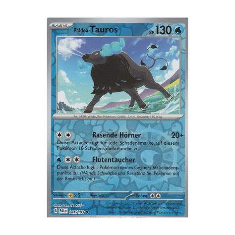 Paldea Tauros 041 193 REVERSE HOLO Entwicklungen In Paldea Pokemon