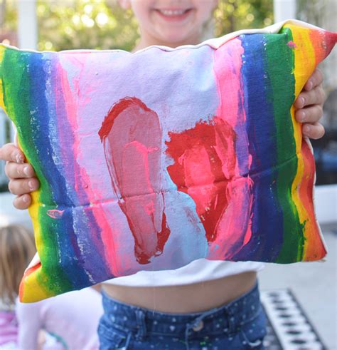 Kid Made Painted Pillows Meri Cherry