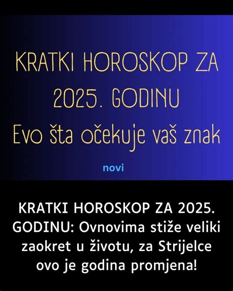 KRATKI HOROSKOP ZA 2025 GODINU Ovnovima stiže veliki zaokret u životu