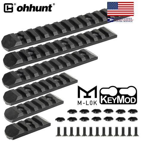 Ohhunt Resin M Lok And Keymod Picatinny Rail Section Pack Of 6 Pcs 13