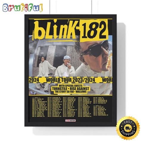 Blink 182 World Tour 2023 Poster