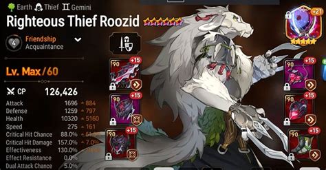 Epic Seven Righteous Thief Roozid Build Skill Equipment And