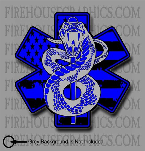 EMS Star Of Life EMT Paramedic Medic American Flag Sticker Decal Etsy