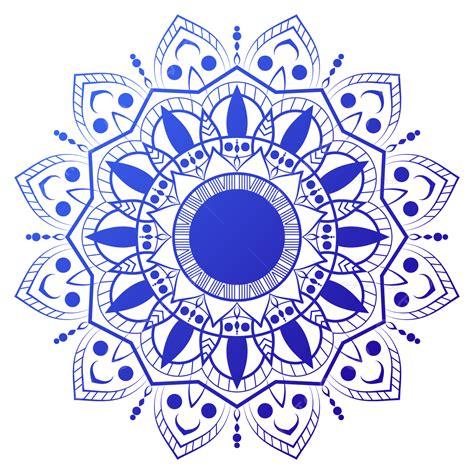 Blue Mandala Vector PNG Images Blue Mandala Png Background Elements