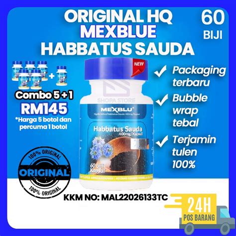 Habbatus Sauda Original HQ MAGBLUE 60 Kapsul Habbatussauda MEXBLUE