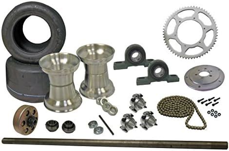 BMI Karts Drift Trike Axle Kit With Tires Rims Clutch 35 Chain