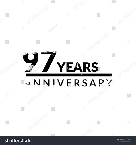 Grunge 97 Years Anniversary Celebration Simple Royalty Free Stock