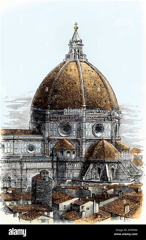 Brunelleschi Dome Of The Santa Maria Del Fiore Cathedral In Florence Italy Built In The 1400s