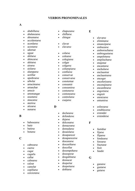 Verbos Pronominales Pdf