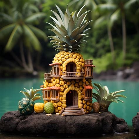 Premium AI Image | house made from a pineapple