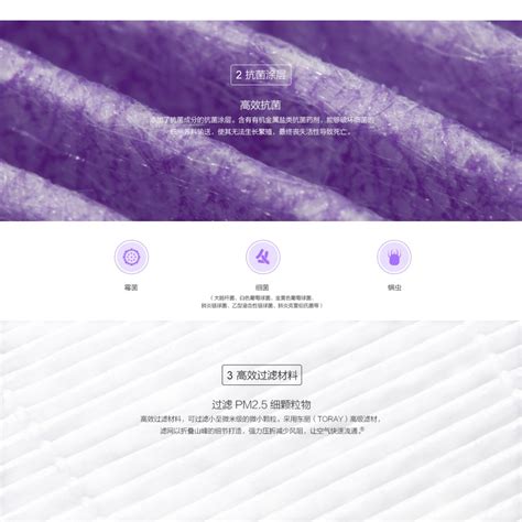 Buy XIAOMI MCR-FLG Purple Mi Air Purifier Filter HEPA | eRomman