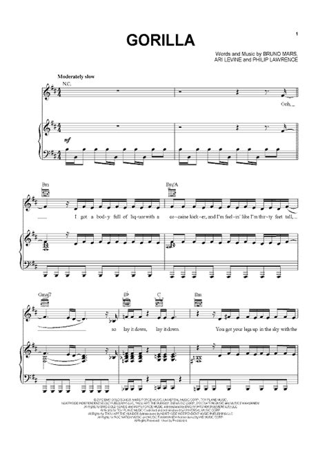 Gorilla Sheet Music Digital Sheet Music Music