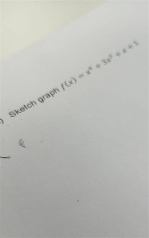 Solved Sketch graph f(x) = x² + 3x³ +*+1 | Chegg.com | Chegg.com