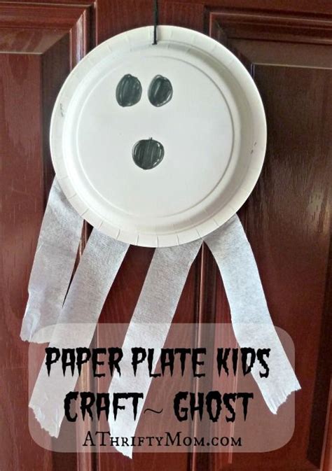 Paper Plate Kids Craft Ghost