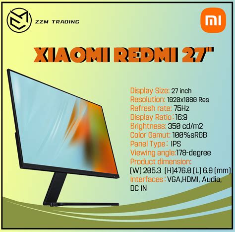 Xiaomi Redmi Desktop Monitor 27" IPS RMMNT27NF ZZM TRADING | Lazada PH
