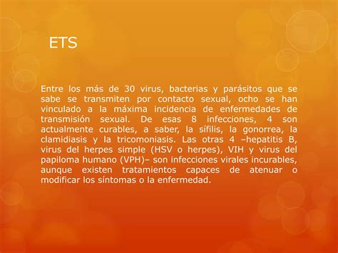 Enfermedades De Transmision Sexual Ets Ppt