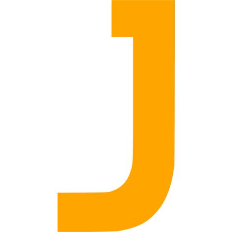 Orange letter j icon - Free orange letter icons