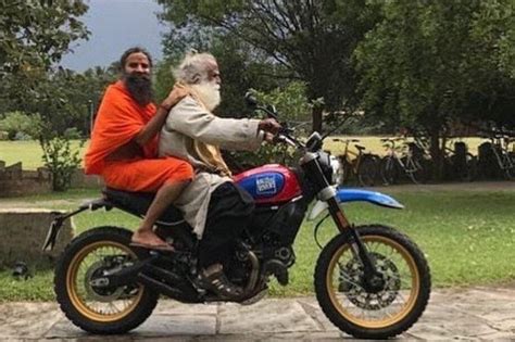 Spiritual Leader Sadhguru Takes Baba Ramdev For A Ride On A Ducati