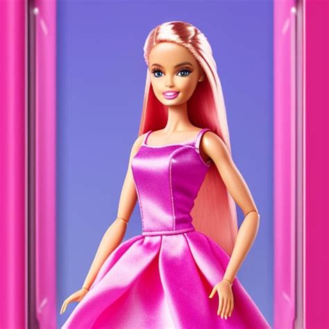 Mu Eca Barbie Con Vestido Rosa Y Peinado Casta O Foto Premium