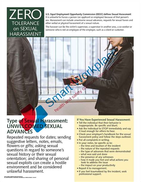 Sexual Harassment Awareness Poster Pack Laminated Smart Workplace