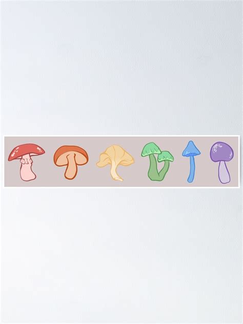 Lgbt Pride Mushrooms Poster For Sale By Rebrandingart Redbubble