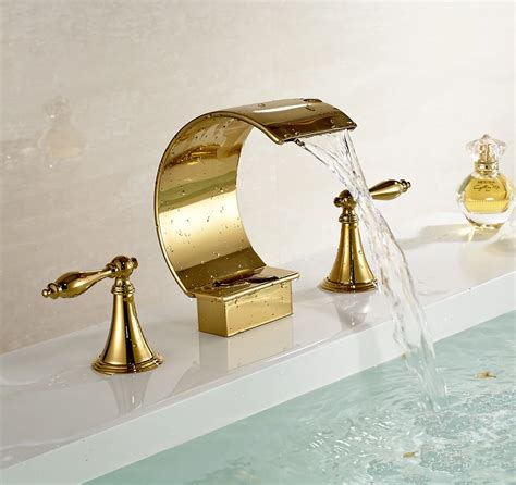 Buy Luxury Bathroom Waterfall Spout Basin Faucet