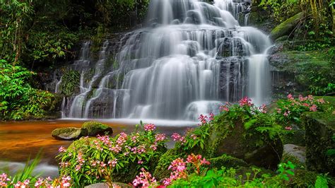 Waterfall In Thailand Thailand Asia Tropical Exotic Waterfall