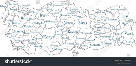 2,416 Turkey City Map Detailed Images, Stock Photos & Vectors | Shutterstock