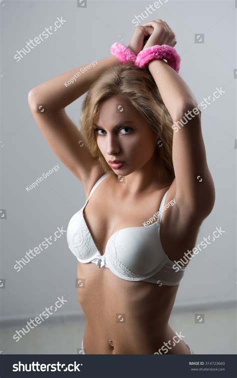 Woman Underwear Bite Handcuffs Bdsm Sex Stock Photo 314723660