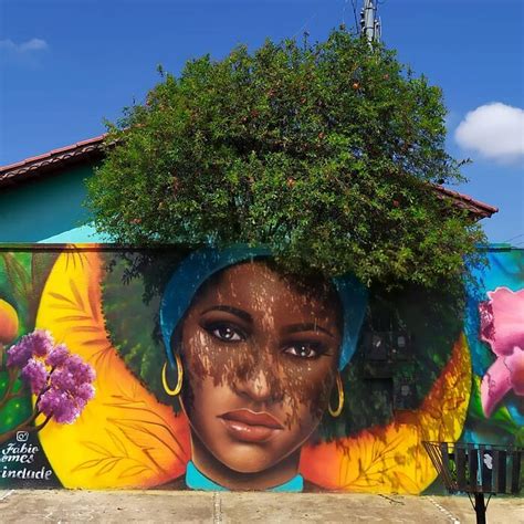 With Using Trees As Hair For His Woman S Portraits Brazilian Artist