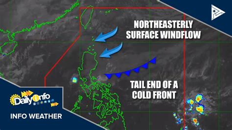 Ptv Info Weather Tail End Of A Cold Front Nakakaapekto Sa Southern