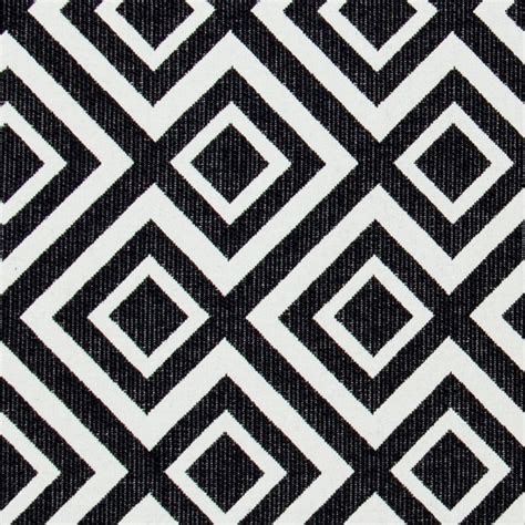 Black White Geometric Upholstery Fabric by PopDecorFabrics