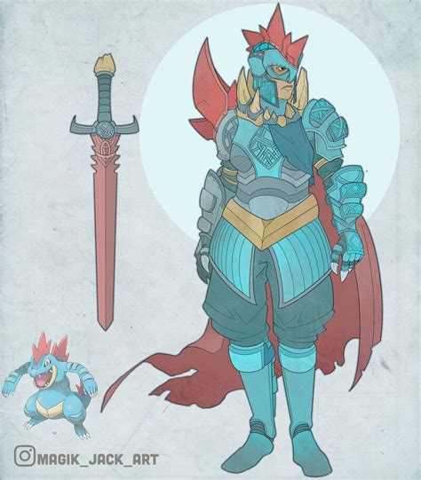 Artstation Feraligatr Armor Jack Burke Pokemon Rpg Pokemon Human