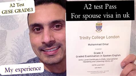 A2 GESE Grade3 TEST Trinity College Spouse Visa Test In Uk Extension