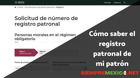 Cómo saber el registro patronal de mi patrón