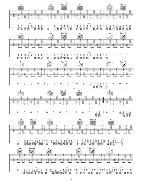 失眠飞行吉他谱沈以诚薛明媛c调简单版吉他弹唱六线谱 酷琴谱
