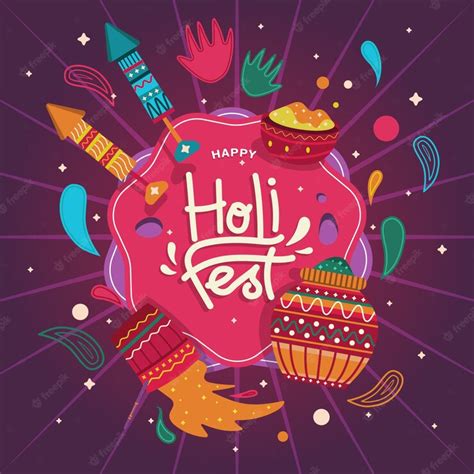 Premium Vector | Happy Holi festival india 2023