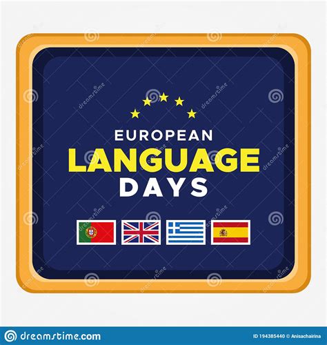 European Language Days Vector Design Illustration For Celebrate Moment